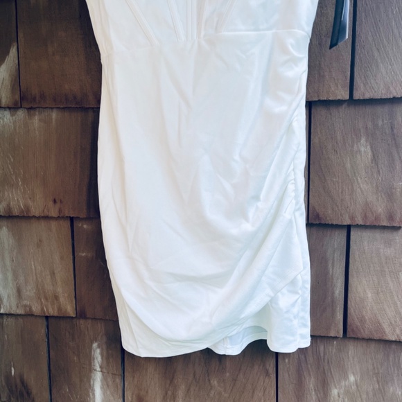 City Studios Juniors Imitation Pearl-Strap Corset Bodycon Dress Ivory Size 7/8 - Picture 9 of 17